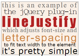 jQuery lineJustify